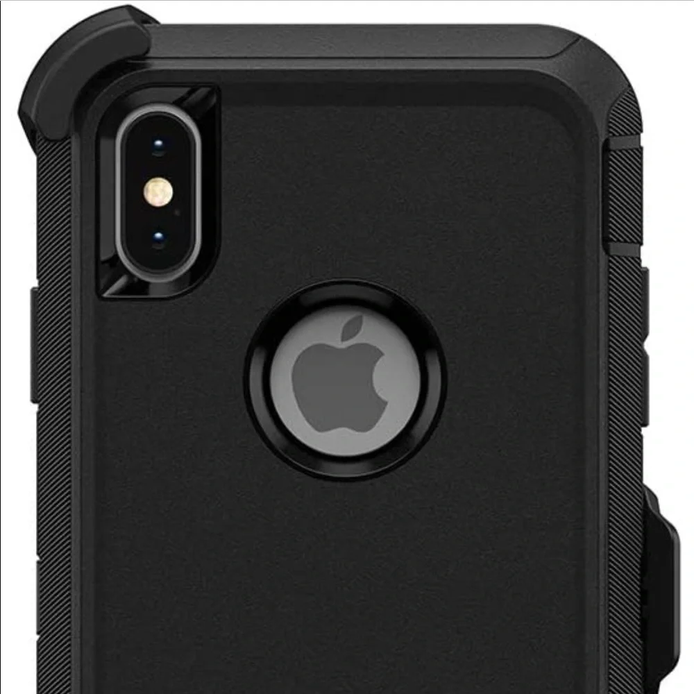 OtterBox Defender iPhone XS Max Rugged case with belt clip holster Black New